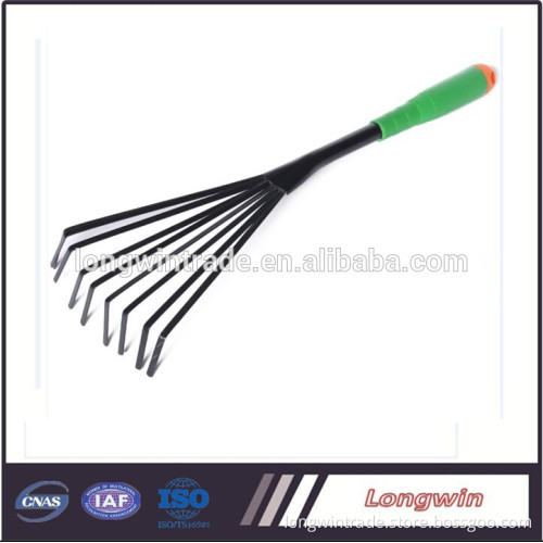High quality small garden lawn rake with plastic handle